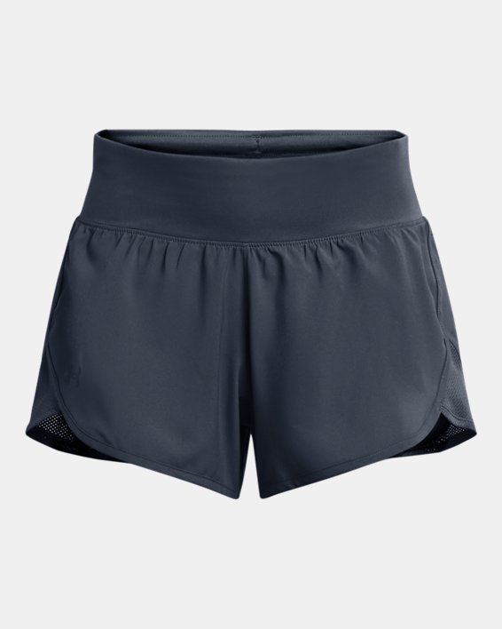 Damen UA Fly-By Elite 3'‘ Shorts, Gray, pdpMainDesktop image number 4
